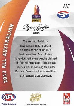 2014 Select AFL Honours Series 1 - All Australian #AA7 Ryan Griffen Back